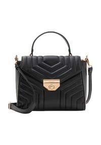 L.CREDI - ONAWA Henkeltasche, Kunstleder, Twist-Lock, für Damen - SCHWARZ