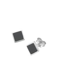 GIORGIO MARTELLO MILANO - Ohrstecker schwarzer Achat, Tigerauge oder Lapis Silber 925 - Braun