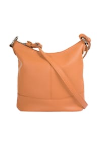 Cluty - Umhängetasche Echt Leder, Made In Italy - beige