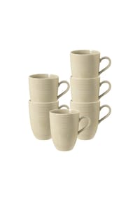 Seltmann Weiden Kaffeebecher Beat Color Glaze 350 ml 6er Set - BEAT - beige