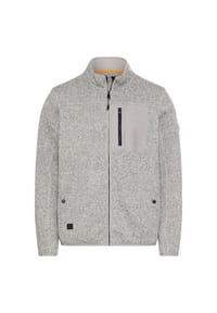 camel active - Fleecejacke mit hohem Stehkragen - Grau