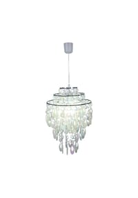 näve Leuchten - Schirm für Glattmantelpendel "LINA" Ø: 32cm chrom /perlmutt - weiß