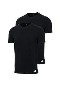 adidas - Active Flex Cotton T-Shirt, schnelltrocknend, 2er-Pack, für Herren - 000 BLACK
