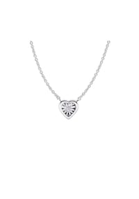 MONCARA - Damen Anhänger mit Kette, 375er Weißgold, 1 Diamant ca. 0,01 Karat - Weißgold