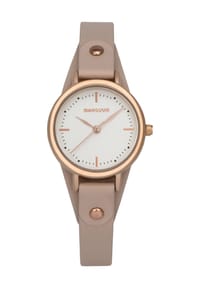 MANGUUN - Damen Armbanduhr - ROSÉGOLD/BEIGE