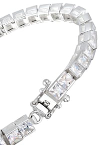 Zirkonia Tennis-Armband Für Frauen – Verstellbar, Nickelfrei, Mit Geschenkbox