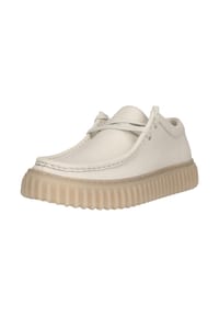 CLARKS® - Halbschuhe Torhill mit zeitloser gerippter Sohle - 1255 White Leather