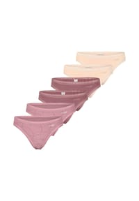 sloggi - String 6er Pack GO Crush - Beige / rosa