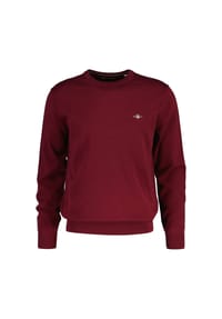 GANT - Herren Strickpullover - CLASSIC COTTON C-NECK, Rundhals, Baumwolle, Regular Fit - Dunkelblau