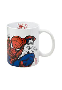 MARVEL - Spiderman Tasse 325ml Keramikbecher für Kinder Geschenkset Boy Icons - Mehrfarbig 12x10x10 cm