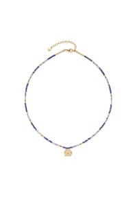 LEONARDO - Damen Kette mit Anhänger "Rose", Edelstahl mit Lapislazuli, Achat, Sodalith - GOLD/BLAU