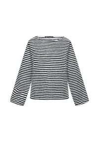 BETTY BARCLAY - Sweatshirt mit Kordelzug - Weiß/Schwarz