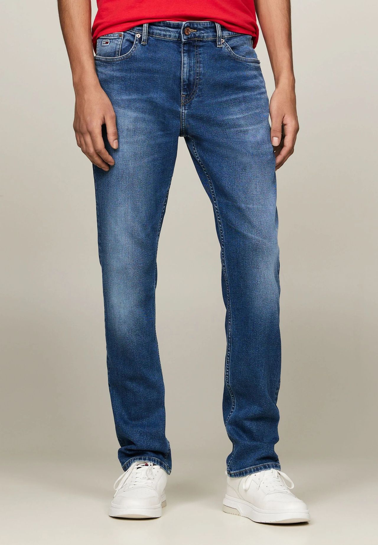 TOMMY Jeans Jeanshose, Markenpatch, Ziernähte, für Herren | GALERIA