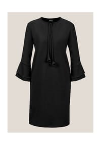 MADELEINE - Etui-Kleid mit Trompetenärmeln - schwarz