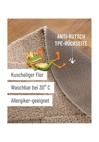 WECONhome Badteppich Davie - Hoch-Tief-Effekt - Badteppich - anthrazit grau