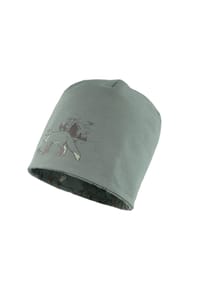 maximo® - KIDS BOY-Beanie Druck Fuchs, reversible - grün