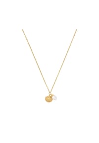 NOELANI - Damen Kette mit Anhänger "Shell", 925er Silber mit Süßwasserzuchtperle - GOLD