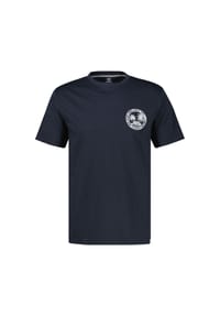 LERROS - Lässiges, unifarbenes T-Shirt aus reiner Baumwolle mit Print - BROKEN WHITE