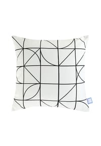 Kayoom - Dekokissen Kennedy 125 45 x 45 cm in weiß - schwarz - weiß - schwarz