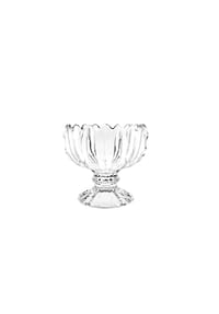 ALMINA® - 6er-Set Glasschalen 200ml, Lotus-Design - Perfekt für Desserts & Snacks - Transparent 200ml