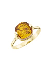Luigi Merano® - Ring mit Bernstein, Gold 375 - braun