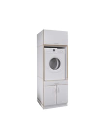 VCM. - Waschmaschinenschrank mit Unterschrank, Waschmaschinenumbau mit Stauraum hinter zwei Drehtüren und einer Schublade, Maße: Überbauschrank H. 200 x B. 67 x T. 68 cm, Rislo CL XXL - Anthrazit