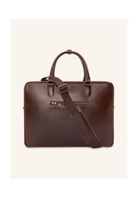 BUCKLE & SEAM Albert - Albert Aktentasche Leder 41 cm Laptopfach - brown