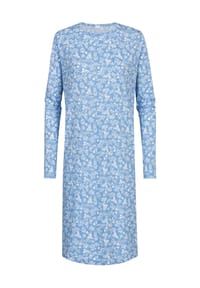 mey - Flower Meadow Sleepshirt, Langarm, Knielang, für Damen - 1116 BLUE SILK