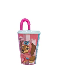 SPIN MASTER™ - Paw Patrol Trinkbecher 430 ml mit Deckel und Strohhalm - Mehrfarbig 16,5x9x9 cm