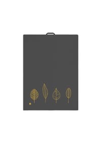 ppd - Geschirrtuch Pure Gold Leaves anthracite kitchen towel, Leinen, 70 x 50 cm - Mehrfarbig