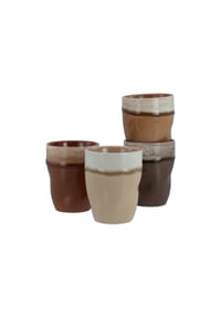 CreaTable - Squeezy Mocha Mousse, Kaffeebecher 4-tlg - Mocha Mousse