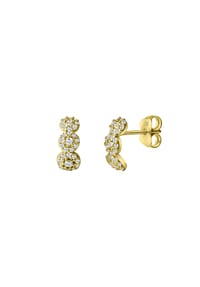 fascination by Ellen K. - Ohrringe 585/- Gold 60 Zirkonia - gelb