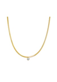 EAST / SIDE - Damen Kette aus Edelstahl in Gelbgold mit Zirkonia - gelbgold