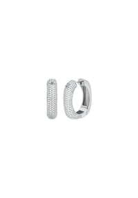 MICHAEL KORS PREMIUM - Michael Kors Damen-Creolen „Metallic Muse” aus silberfarbenem Messing, MKJ8604040 - Silber