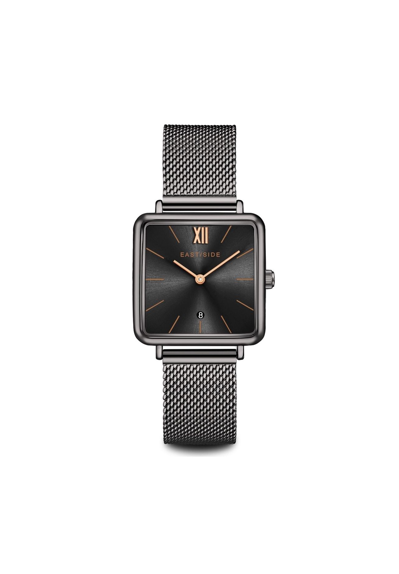 EAST / SIDE Damen Armband-Uhr Grand anthrazit Edelstahl anthrazit 