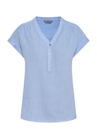 GALERIA - Shirtbluse, Split-Neck, für Damen - BLACK LEAF AOP