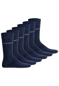 EMPORIO ARMANI - Herren Socken, 6er Pack - CASUAL COTTON, Kurzsocken, One Size - Marine