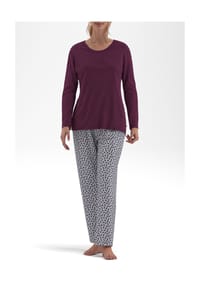 TOM TAILOR - Schlafanzug, Rundhals, für Damen - 425 ROT-MITTEL