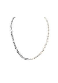 zeeme STAINLESS STEEL - Collier Edelstahl - weiß