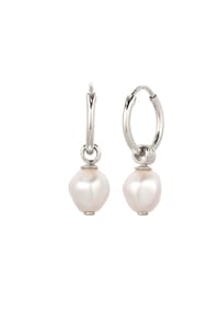 KUZZOÍ - Ohrringe Creolen Mit Perlen Von Swarovski® 925 Sterling Silber - Gold