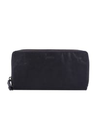Mika - Geldbörse Leder 19.5 cm - navy