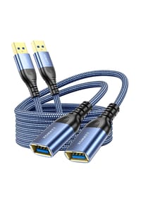 MANIKE - USB 3.0 Verlängerungskabel (2er Pack, 2 m) – USB A Stecker auf USB A Buchse, schnelles Datenkabel - Multi