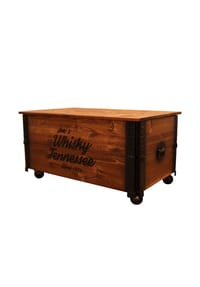 UncleJoes - Couchtisch Whisky im Truhen-Design - dunkelbraun