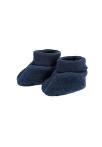 maximo® - GOTS BABY-Schuhe, Wollfleece Strickbund - braunmeliert