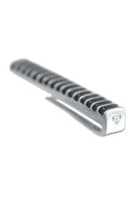 Kuzzoi Herren Krawattennadel - 925 Sterling Silber Vergoldet Mit Rillen Design