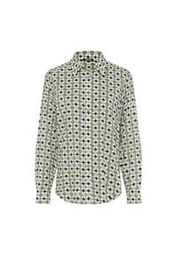 olsen - Bluse mit Allover-Dessin - Moss Green