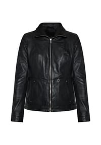 GALERIA - Lederjacke, Klappkragen, für Damen - 1 BLACK