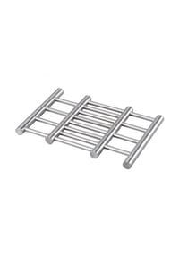 COFI - Ausziehbarer Edelstahl-Topfuntersetzer für heiße Töpfe, Pfannen & Geschirr - Silber 38 x 20 x 2 cm