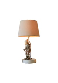LOBERON - Tischlampe Avirae creme/braun - creme/braun