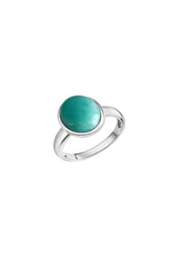 zeeme GEMSTONES - Ring 925/- Sterling Silber 1 Amazonit 3,90 ct. - weiß